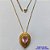 GARGANTILHA NO BRUTO PRONTA PARA O BANHO - (CX.56)  GARGANTILHA COM CORRENTE VENEZIANA 45CM E PINGENTE BASE CRAVEJADA E ZIRCÔNIA ROSA 10X14MM - PESO TOTAL 7,3GR - BRU14581 - Imagem 1