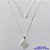 GARGANTILHA FOLHEADA A PRATA COM 50 MILÉSIMOS + VERNIZ DIAMOND - GARGANTILHA CORRENTE VENEZIANA 45CM + EXTENSOR COM PINGENTE TIPO VAN CLEEF CRAVEJADO EM MICROS ZIRCÔNIAS 13MM - PRA254 - Imagem 1