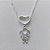 GARGANTILHA FOLHEADA A PRATA COM 50 MILÉSIMOS + VERNIZ DIAMOND - GARGANTILHA CORRENTE VENEZIANA 45CM + EXTENSOR COM PINGENTE CORAÇÃO VAZADO COM MENINA CRAVEJADO EM MICROS ZIRCÔNIAS 10X24MM - PRA257 - Imagem 2