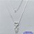GARGANTILHA FOLHEADA A PRATA COM 50 MILÉSIMOS + VERNIZ DIAMOND - GARGANTILHA CORRENTE VENEZIANA 45CM + EXTENSOR COM PINGENTE CORAÇÃO VAZADO COM MENINA CRAVEJADO EM MICROS ZIRCÔNIAS 10X24MM - PRA257 - Imagem 1