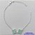 PULSEIRA FOLHEADA A PRATA COM 50 MILÉSIMOS + VERNIZ DIAMOND - PULSEIRA 18CM + EXTENSOR COM PINGENTES TIPO VAN CLEEF AZUL CLARA 10MM - PRA264 - Imagem 1