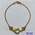 PULSEIRA NO BRUTO PRONTA PARA O BANHO - (CX.39)  PULSEIRA COM TREVOS E FLOR VAZADA - TAMANHO 18CM - PESO TOTAL 2,3GR - BRU14593 - Imagem 1
