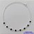 PULSEIRA FOLHEADA A PRATA COM 50 MILÉSIMOS + VERNIZ DIAMOND - PULSEIRA 18CM + EXTENSOR COM STRASS PRETOS - PRA266 - Imagem 1