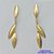BRINCO FOLHEADO A OURO - BANHADO COM 5 MILÉSIMOS + VERNIZ DIAMOND - BRINCO DE PINO COM FOLHAS E STRASS 77MM - OURO284 - Imagem 1