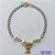 PULSEIRA NO BRUTO PRONTA PARA BANHO - (CX.46)  PULSEIRA 17CM COM PÉROLAS E GATINHO - PESO 1,7GR - COMPOSIÇÃO: LATÃO / PÉROLAS - BRU14610 - Imagem 1