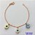 PULSEIRA NO BRUTO PRONTA PARA BANHO(CX115) - PULSEIRA 17CM COM OLHOS GREGOS COLORIDOS - PESO 3,2GR - COMPOSIÇÃO: LATÃO - BRU14618 - Imagem 1
