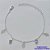 PULSEIRA FOLHEADA A PRATA COM 50 MILÉSIMOS + VERNIZ DIAMOND - PULSEIRA 16CM + EXTENSOR COM STRASS E FOLHAS VAZADAS - PRA274 - Imagem 1
