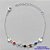 PULSEIRA FOLHEADA A PRATA COM 50 MILÉSIMOS + VERNIZ DIAMOND - PULSEIRA 16CM + EXTENSOR COM PEDRA CRISTAIS COLORIDAS E BOLINHAS LISAS - PRA275 - Imagem 1