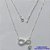 GARGANTILHA FOLHEADA A PRATA COM 50 MILÉSIMOS + VERNIZ DIAMOND - GARGANTILHA CORRENTE VENEZIANA 45CM PINGENTE INFINITO COM CORAÇÃO E MICRO ZIRCÔNIAS 23X10MM E FECHO LAGOSTA PRA277 - Imagem 1