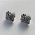 BRINCO FOLHEADA A PRATA COM 50 MILÉSIMOS + VERNIZ DIAMOND - BRINCO COM MICRO ZIRCÔNIAS COLORIDAS 12MM PRA280 - Imagem 2
