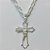GARGANTILHA FOLHEADA A PRATA COM 80 MILÉSIMOS + VERNIZ CATAFORÉTICO - GARGANTILHA CORRENTE 50CM PINGENTE CRUCIFIXO FACE DE CRISTO 40X26MM - LARGURA 2MM E FECHO LAGOSTA PRA285 - Imagem 2
