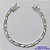 PULSEIRA FOLHEADA A PRATA COM 50 MILÉSIMOS + VERNIZ DIAMOND - PULSEIRA 1X1 19CM LARGURA 5MM - FECHO GAVETA COM TRAVA PRA288 - Imagem 1