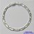 PULSEIRA FOLHEADA A PRATA COM 50 MILÉSIMOS + VERNIZ DIAMOND - PULSEIRA 1X1 19CM LARGURA 5MM - FECHO CANHÃO PRA289 - Imagem 1