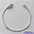 PULSEIRA FOLHEADA A PRATA COM 50 MILÉSIMOS + VERNIZ DIAMOND - PULSEIRA TIPO PANDORA 18CM FECHO REDONDO PRA290 - Imagem 1