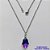 GARGANTILHA EM AÇO INOXIDÁVEL - (AÇO03) (CX.116)  GARGANTILHA COM PINGENTE MÃO DE FÁTIMA CRISTAL AZUL ESCURO COM ROXO 12X17MM - TAMANHO: 50CM - COMPOSIÇÃO: AÇO INOXIDÁVEL - AÇO1878 - Imagem 1