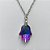 GARGANTILHA EM AÇO INOXIDÁVEL - (AÇO03) (CX.116)  GARGANTILHA COM PINGENTE MÃO DE FÁTIMA CRISTAL AZUL ESCURO COM ROXO 12X17MM - TAMANHO: 50CM - COMPOSIÇÃO: AÇO INOXIDÁVEL - AÇO1878 - Imagem 2