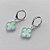 CONJUNTO FOLHEADO A PRATA COM 50 MILÉSIMOS  + VERNIZ DIAMOND CORRENTE CADEADO 45CM PINGENTE TREVO VERDE 10MM E  BRINCOS COM ARGOLA DE PRESSÃO TREVO VERDE 10MM PRA294 - Imagem 2