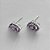 CONJUNTO FOLHEADO A PRATA COM 50 MILÉSIMOS  + VERNIZ DIAMOND CORRENTE 60CM COM ZIRCÔNIA LILAS 13MM E  BRINCOS PINO COM ZIRCÔNIA LILÇAS 10MM PRA296 - Imagem 2