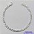 PULSEIRA FOLHEADA A PRATA COM 50 MILÉSIMOS  + VERNIZ DIAMOND PULSEIRA 3X1 18CM PRA297 - Imagem 1
