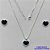 CONJUNTO FOLHEADO A PRATA COM 50 MILÉSIMOS  + VERNIZ DIAMOND CORRENTE VENEZIANA 45CM PINGENTE CORAÇÃO VIDRO PRETO 10MM E  BRINCOS DE PINO CORAÇÃO PRETO RESINA 10MM PRA302 - Imagem 1