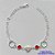 PULSEIRA FOLHEADA A PRATA COM 50 MILÉSIMOS + VERNIZ DIAMOND - PULSEIRA COM CORAÇÃO E PEDRA CRISTAL VERMELHA - TAMANHO: 19CM E  FECHO LAGOSTA PRA312 - Imagem 1