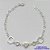 PULSEIRA FOLHEADA A PRATA COM 50 MILÉSIMOS + VERNIZ DIAMOND - PULSEIRA COM CORAÇÃO E PEDRA CRISTAL - TAMANHO: 19CM E  FECHO LAGOSTA PRA314 - Imagem 1