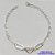 PULSEIRA FOLHEADA A PRATA COM 50 MILÉSIMOS + VERNIZ DIAMOND - PULSEIRA COM CORAÇÃO VAZADO AMOR - TAMANHO: 19CM E  FECHO LAGOSTA PRA315 - Imagem 1