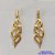 BRINCO FOLHEADO A OURO - BANHADO COM 5 MILÉSIMOS + VERNIZ DIAMOND - BRINCO DE PINO COM MICRO ZIRCÔNIAS 5X25MM - OURO290 - Imagem 1