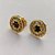 BRINCO FOLHEADO A OURO - BANHADO COM 5 MILÉSIMOS + VERNIZ DIAMOND - BRINCO DE PINO REDONDO COM MICRO ZIRCÔNIAS 8MM - OURO292 - Imagem 2