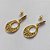 BRINCO FOLHEADO A OURO - BANHADO COM 5 MILÉSIMOS + VERNIZ DIAMOND - BRINCO DE PINO OVAL COM MICRO ZIRCÔNIAS 10MM - OURO295 - Imagem 2