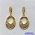 BRINCO FOLHEADO A OURO - BANHADO COM 5 MILÉSIMOS + VERNIZ DIAMOND - BRINCO DE PINO OVAL COM MICRO ZIRCÔNIAS 10MM - OURO295 - Imagem 1
