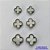 BRINCO EM AÇO INOXIDÁVEL(CX115) - TRIO DE  BRINCO DE PINO  VAN CLEEF MADRE PÉROLA 10/8/7MM - COMPOSIÇÃO: AÇO INOXIDÁVEL - AÇO1886 - Imagem 1