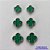 BRINCO EM AÇO INOXIDÁVEL(CX115) - TRIO DE  BRINCO DE PINO  VAN CLEEF VERDE LISTRADO 10/8/7MM - COMPOSIÇÃO: AÇO INOXIDÁVEL - AÇO1887 - Imagem 1