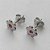 BRINCO EM AÇO INOXIDÁVEL - BRINCO DE PINO FLOR COM ZIRCÔNIA VERMELHA 6MM  -  (CX.116) COMPOSIÇÃO: AÇO INOXIDÁVEL - AÇO1898 - Imagem 2