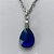 GARGANTILHA EM AÇO INOXIDÁVEL - (AÇO03) GARGANTILHA COM CORRENTE 50CM E PINGENTE EM ZIRCÔNIA AZUL ESCURA 10X14MM - COMPOSIÇÃO: AÇO INOXIDÁVEL / ZIRCÔNIA - AÇO1902 - Imagem 2