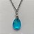GARGANTILHA EM AÇO INOXIDÁVEL - (AÇO03) GARGANTILHA COM CORRENTE 50CM E PINGENTE EM ZIRCÔNIA AZUL 10X14MM - COMPOSIÇÃO: AÇO INOXIDÁVEL / ZIRCÔNIA - AÇO1907 - Imagem 2