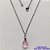 GARGANTILHA EM AÇO INOXIDÁVEL - (AÇO03) GARGANTILHA COM CORRENTE 50CM E PINGENTE EM ZIRCÔNIA ROSA 10X14MM - COMPOSIÇÃO: AÇO INOXIDÁVEL / ZIRCÔNIA - AÇO1908 - Imagem 1