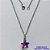 GARGANTILHA EM AÇO INOXIDÁVEL - (AÇO03) (CX.118)  GARGANTILHA COM CORRENTE 50CM E PINGENTE ESTRELA EM CRISTAL ROXO 14MM - COMPOSIÇÃO: AÇO INOXIDÁVEL / CRISTAL - AÇO1910 - Imagem 1
