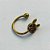 PIERCING NO BRUTO PRONTO PARA O BANHO - (CX.117(  PIERCING COM GATINHO COM MICROS ZIRCÔNIAS COLORIDAS - COMPOSIÇÃO: LATÃO / ZIRCÔNIA - TAMANHO 6X13MM - PESO TOTAL 0,5GR - (VENDIDO POR UNIDADE) - BRU14662 - Imagem 2