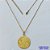 GARGANTILHA NO BRUTO PRONTA PARA O BANHO   -(CX.19)  GARGANTILHA COM CORRENTE CADEADO 45CM (3613) PINGENTE MEDALHA SÃO JORGE 25MM - PESO TOTAL 3,4GR - BRU14674 - Imagem 1