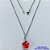 GARGANTILHA EM AÇO INOXIDÁVEL - (AÇO03) (CX.116)  GARGANTILHA COM CORRENTE 50CM E PINGENTE FLOR EM CRISTAL VERMELHO 13MM - COMPOSIÇÃO: AÇO INOXIDÁVEL / CRISTAL - AÇO1915 - Imagem 1