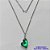 GARGANTILHA EM AÇO INOXIDÁVEL - (AÇO03) (CX.116)  GARGANTILHA COM CORRENTE 50CM E PINGENTE CORAÇÃO EM CRISTAL VERDE / AZUL 15MM - COMPOSIÇÃO: AÇO INOXIDÁVEL - AÇO1924 - Imagem 1