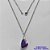GARGANTILHA EM AÇO INOXIDÁVEL - (AÇO03) (CX.116)  GARGANTILHA COM CORRENTE 50CM E PINGENTE CORAÇÃO EM CRISTAL ROSA / ROXO 15MM - COMPOSIÇÃO: AÇO INOXIDÁVEL - AÇO1925 - Imagem 1
