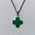 GARGANTILHA EM AÇO INOXIDÁVEL - (CX.118)   GARGANTILHA COM CORRENTE 42CM E PINGENTE VAN CLEEF VERDE 11MM - COMPOSIÇÃO: AÇO INOXIDÁVEL - AÇO1939 - Imagem 2