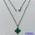 GARGANTILHA EM AÇO INOXIDÁVEL - (CX.118)   GARGANTILHA COM CORRENTE 42CM E PINGENTE VAN CLEEF VERDE 11MM - COMPOSIÇÃO: AÇO INOXIDÁVEL - AÇO1939 - Imagem 1