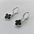 CONJUNTO FOLHEADO A PRATA COM 50 MILÉSIMOS  + VERNIZ DIAMOND CORRENTE VENEZIANA 45CM PINGENTE TREVO PRETO 10MM E  BRINCOS COM ARGOLA DE PRESSÃO TREVO PRETO 10MM PRA316 - Imagem 2