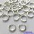BRINCO FOLHEADA A PRATA COM 50 MILÉSIMOS + VERNIZ DIAMOND - BRINCO ARGOLA COM 2 FILEIRAS DE MICRO ZIRCÔNIAS 10MM PRA328 - Imagem 1