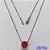 GARGANTILHA NO BRUTO PRONTO PARA O BANHO - GARGANTILHA COM PINGENTE BASE EM ALTA FUSÃO E PEDRA EM VIDRO VERMELHO 10X10MM - PESO TOTAL 3,5GR - BRU14724 - Imagem 1