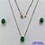 CONJUNTO NO BRUTO PRONTO PARA O BANHO - CONJUNTO COM BRINCOS DE PINO E PINGENTE BASE EM ALTA FUSÃO E PEDRA EM ZIRCÔNIA VERDE 8X10MM - PESO TOTAL 4,8GR - BRU14734 - Imagem 1
