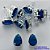 BRINCO FOLHEADA A PRATA COM 50 MILÉSIMOS + VERNIZ DIAMOND - BRINCO DE PINO BASE ALTA FUSÃO AZUL ESCURO 10X14MM PRA337 - Imagem 1